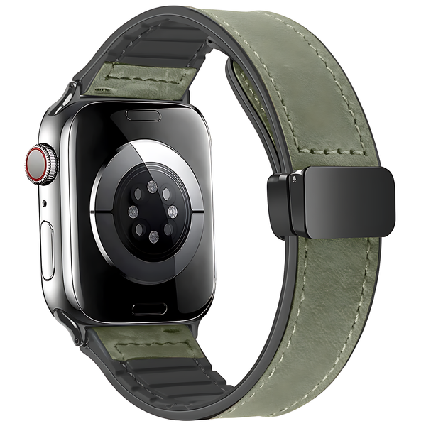 Mag Ease Leather Band With Magnetic Folding Buckle for Apple Watch - iCase Stores