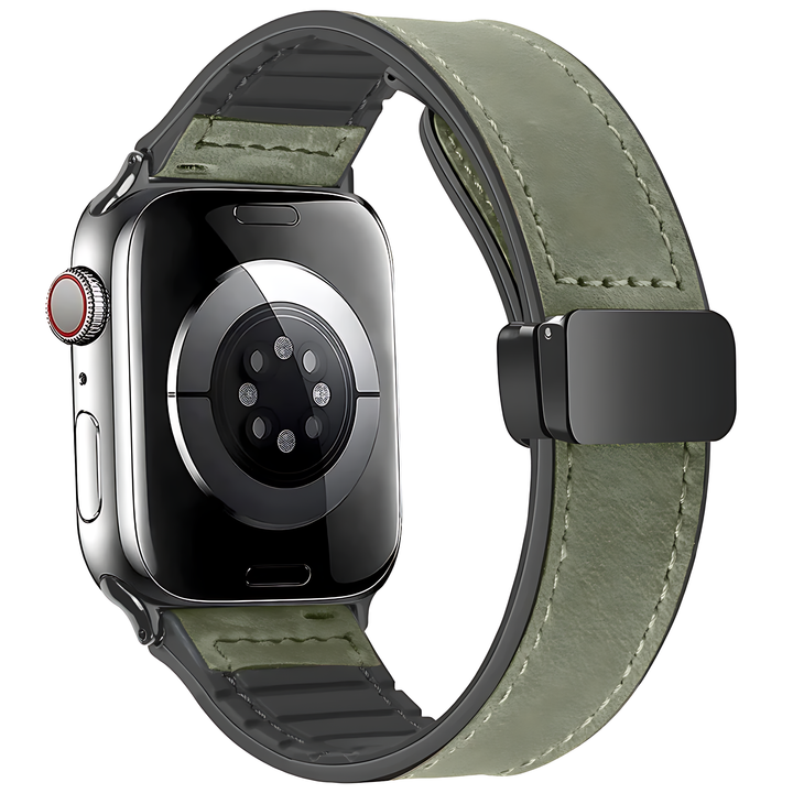 Mag Ease Leather Band With Magnetic Folding Buckle for Apple Watch - iCase Stores