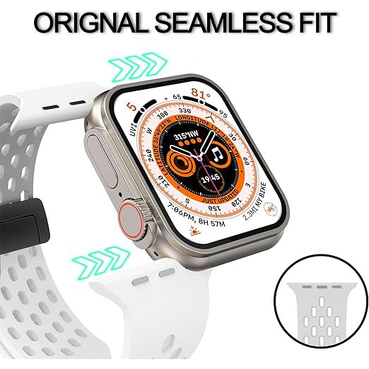 Soft Silicone Magnetic Buckle Breathable Sport For Apple Watch - iCase Stores