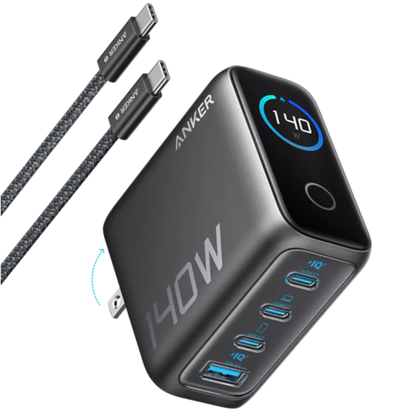 Anker Zolo 140W GaN Charger with USB-C to USB-C Cable