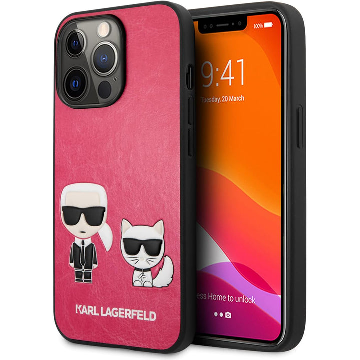 Karl Lagerfeld PU Leather Case Karl & Choupette Bodies Embossed - iCase Stores