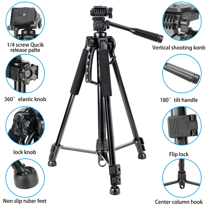 NeePho Tilt Handle Carbon Fiber Camera Tripod Phone - iCase Stores