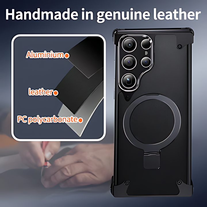 Frameless Leather Case with MagSafe & Kickstand for Samsung - iCase Stores