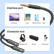 Joyroom Headphone male to 2-female Y-splitter Audio Cable - iCase Stores