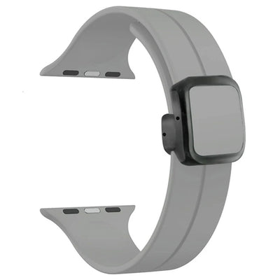 Magnetic Silicone Folding Buckle Band For Apple Watch
