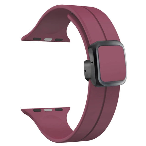 Magnetic Silicone Folding Buckle Band For Apple Watch - iCase Stores