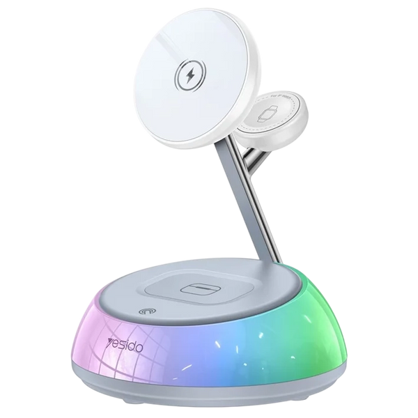 Yesido 3-in-1 Magnetic Wireless Charger with RGB Night Light