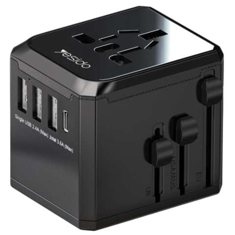 Yesido Universal Travel Adapter with Dual USB Fast Charging
