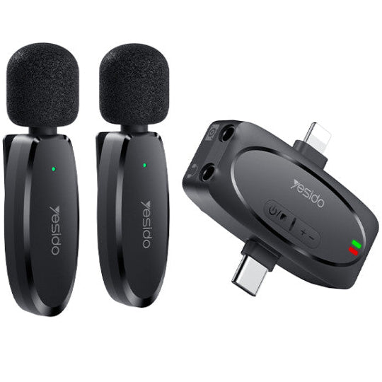 Yesido Dual Wireless MEMS Microphone 3-in-1 Receiver
