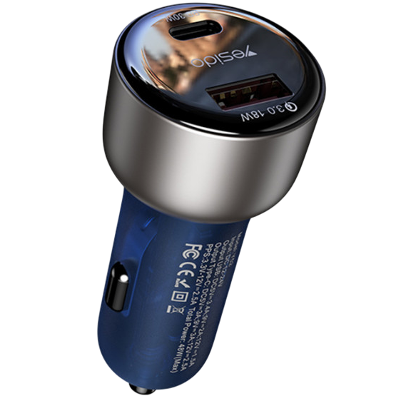 Yesido 48W Dual Port Fast Car Charger