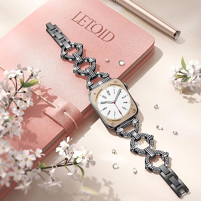 Jewelry Metal with Bling Diamond Rhinestone Strap for Apple Watch - iCase Stores