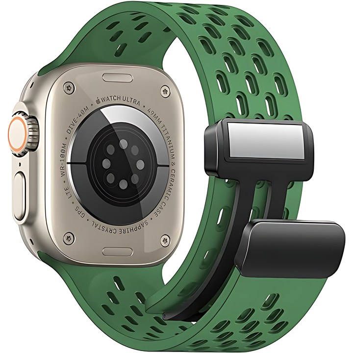 Soft Silicone Magnetic Buckle Breathable Sport For Apple Watch - iCase Stores