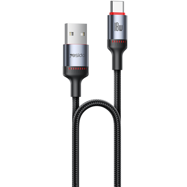 Yesido CA129C USB to Type-C 18W Fast Charging Cable with Smart Chip