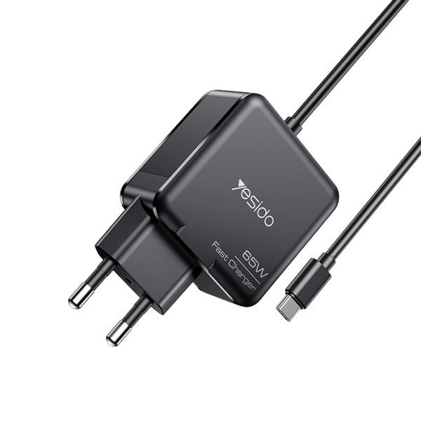Yesido 65W Laptop Adapter with 2M Built-in Cable Universal Fast Charger for Multi-Devices