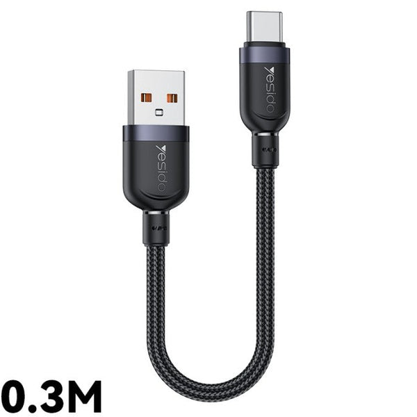 Yesido CA131C 0.3M USB-C to USB-C 18W Fast Charging Braided Cable
