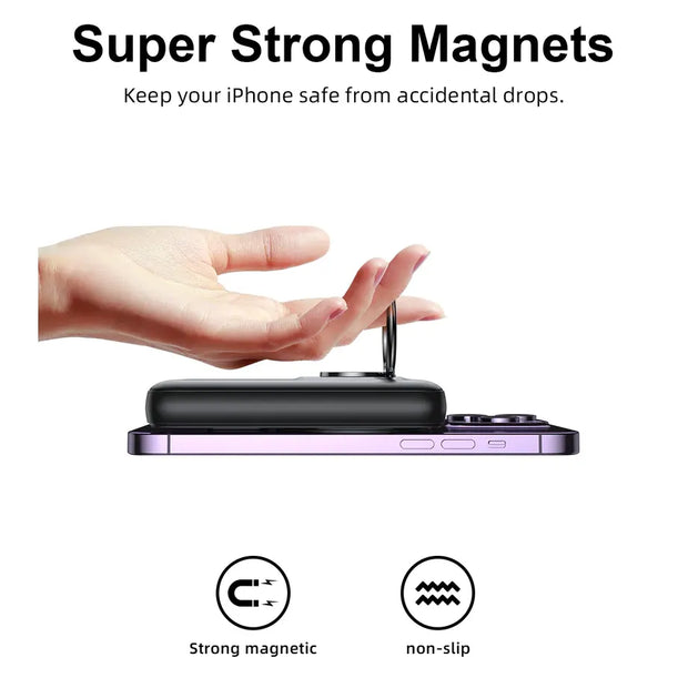 Joyroom Mini Magnetic Wireless Charging Power Bank With Ring Stand 10000mAh /20W