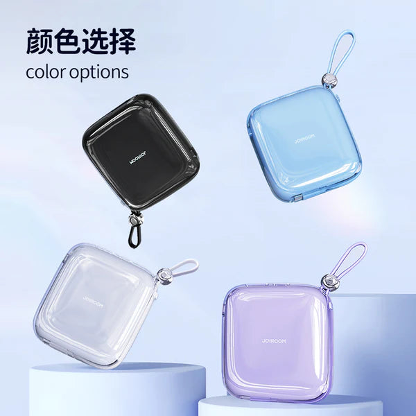 Joyroom Jelly Series Mini Transparent Power Bank With Bulit-in Type-C Cable 10000mAh / 12W