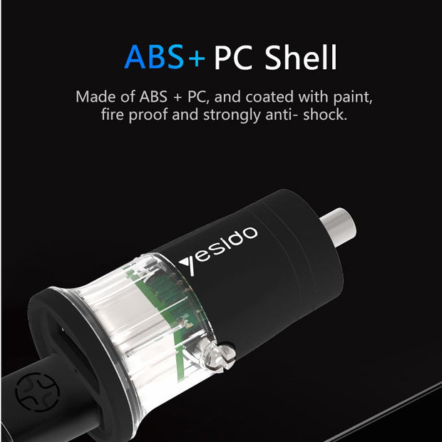 Yesido double USB port Fast car charger 3.4A