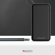 Yesido Power Bank With Built-in Charging Cable 10000mAh
