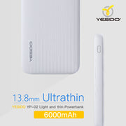 Yesido Power Bank 1 USB 6000mAh