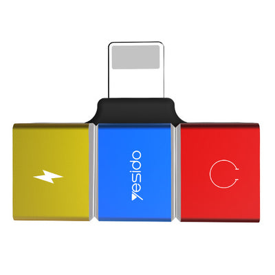 Yesido Lightning To Dual Lightning Audio Adapter Converter