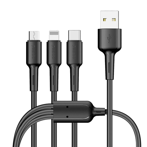 Yesido 3 in 1 USB Data cable 1m