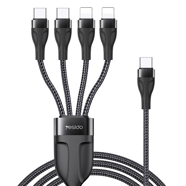 Yesido 4 In 1 Type-C to 4 Ports Charging Cable 4A