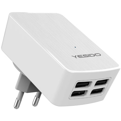 Yesido 4 USB Port Travel Charger 4.8A - iCase Stores