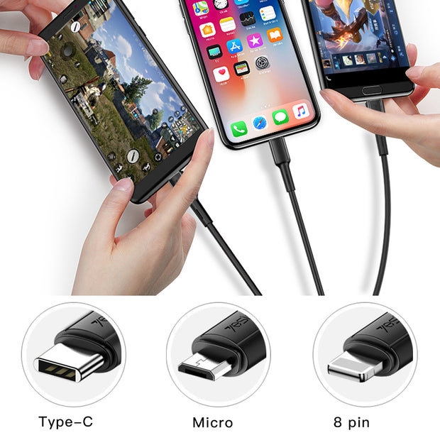 Yesido 3 in 1 USB Data cable 1m
