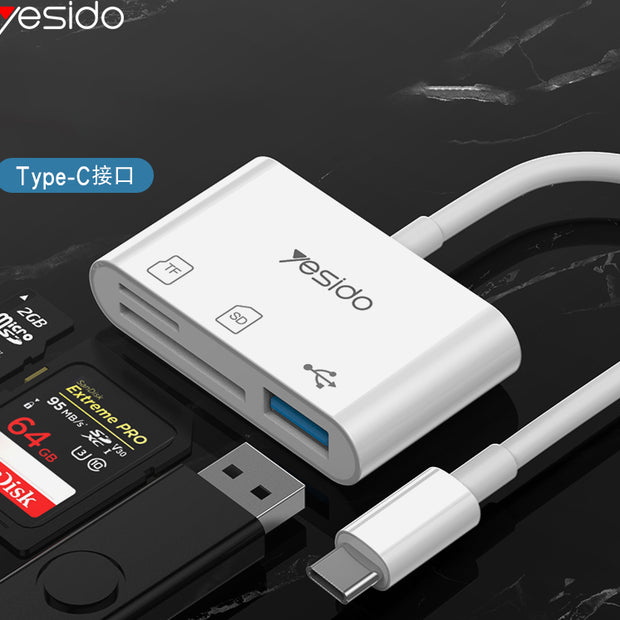 Yesido OTG Adapter Type-C To USB 3.0 SD & TF Card