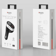 Yesido Smart Car Charger With Cigarette Lighter Port