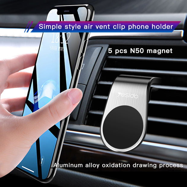 Yesido Magnetic L- Shape Air Vent Clip Car Holder