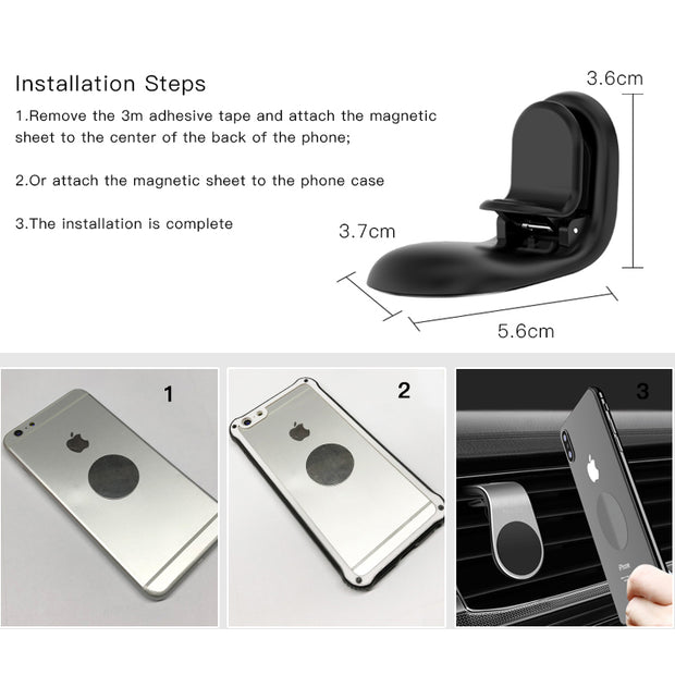 Yesido Magnetic L- Shape Air Vent Clip Car Holder