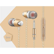 Yesido Metal Personality Earphone Universal Wire Control With Mic