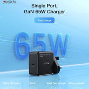 Yesido GaN 65W USB-C Mini Quick Charger
