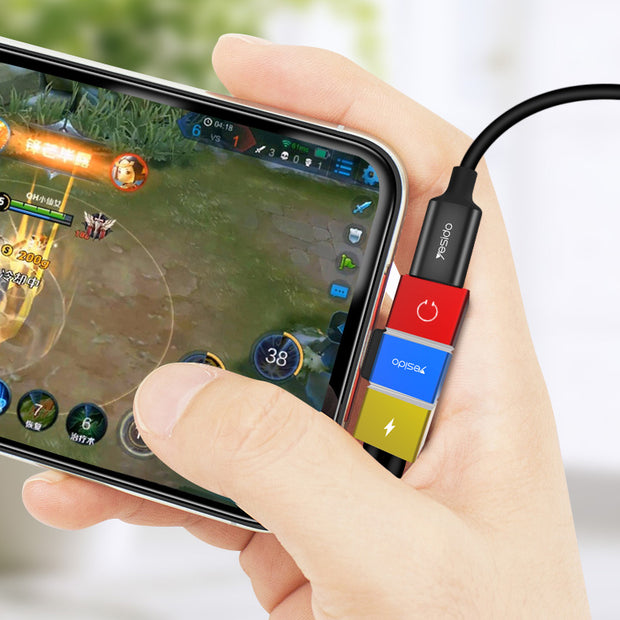Yesido Lightning To Dual Lightning Audio Adapter Converter