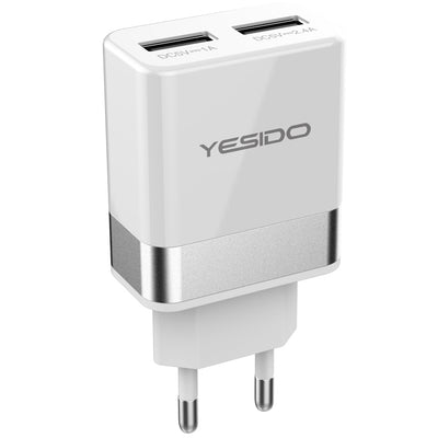 Yesido 2 USB Port Wall Travel Charger 2.4A