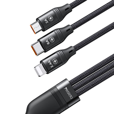 Yesido 3 In 1 Super Fast Charger Cable Widely Compatible