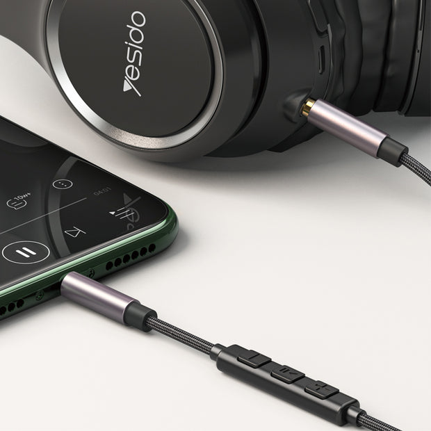 Yesido AUX 3.5mm Audio Cable Volume Control 1.2M