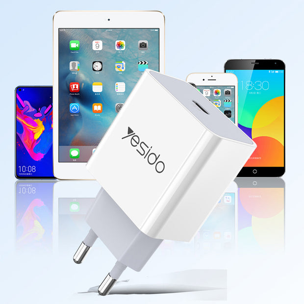 Yesido Fast Charging Type-C Port Wall Charger 20W