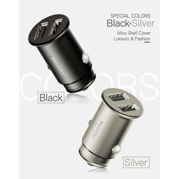 Yesido Mini Dual USB Port Car Charger