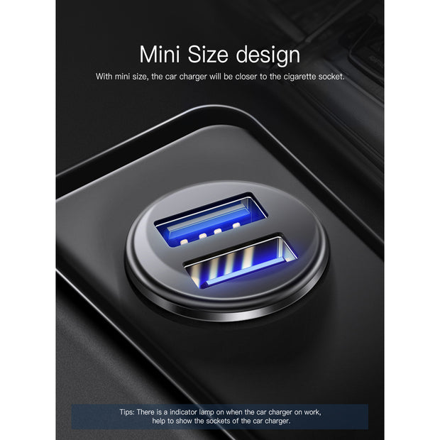 Yesido Mini Dual USB Port Car Charger