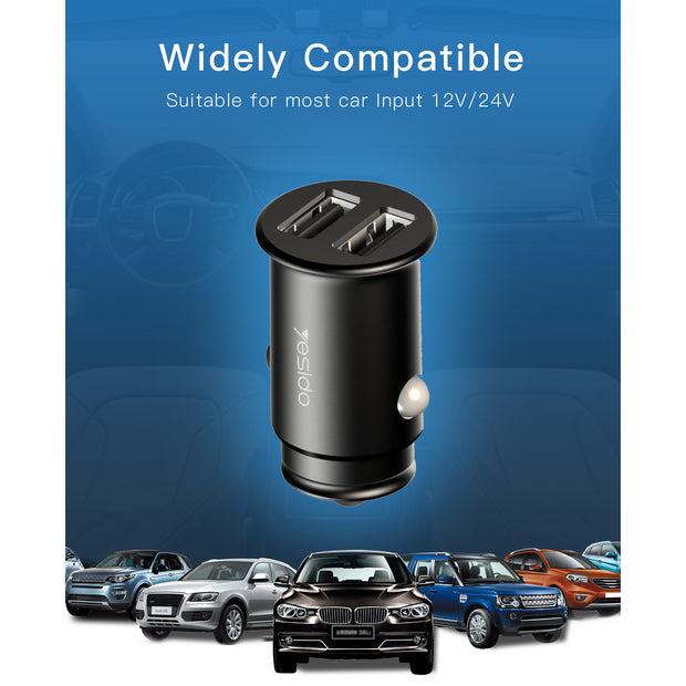 Yesido Mini Dual USB Port Car Charger
