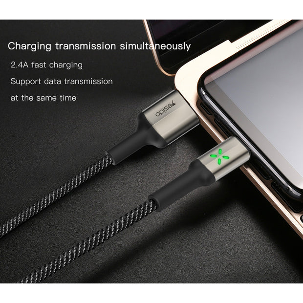 Yesido Auto Disconnect Lightning Data Cable