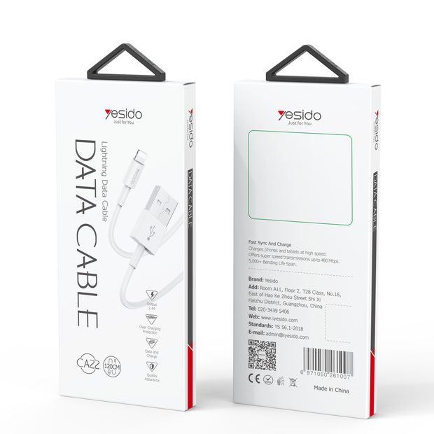 Yesido Lightning Data Cable 2.4A