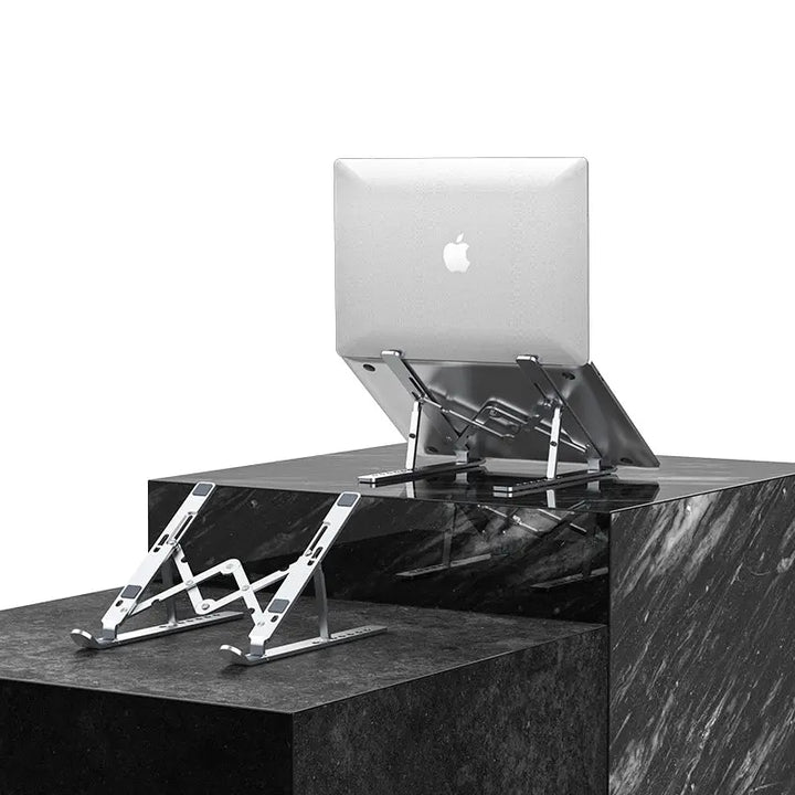Adjustable Laptop Stand for Desk, Ergonomic Portable Aluminum Laptop Desk Stand, Non-Slip, Stable, Foldable Laptop Riser - iCase Stores