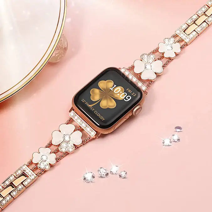 Bling Diamond Jewelry Metal Bracelet Band for Apple Watch - iCase Stores