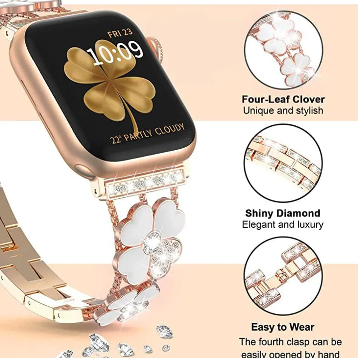 Bling Diamond Jewelry Metal Bracelet Band for Apple Watch - iCase Stores