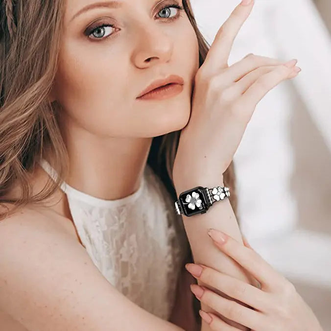 Bling Diamond Jewelry Metal Bracelet Band for Apple Watch - iCase Stores
