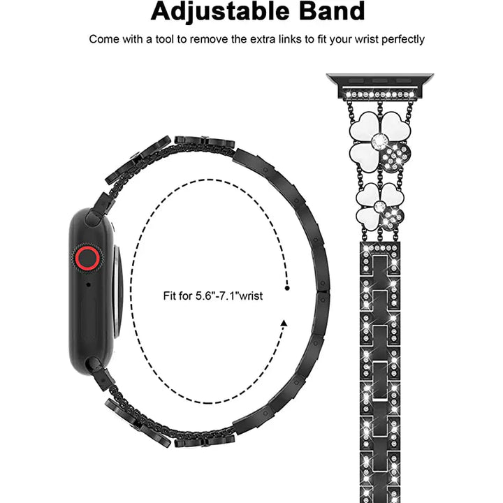 Bling Diamond Jewelry Metal Bracelet Band for Apple Watch - iCase Stores